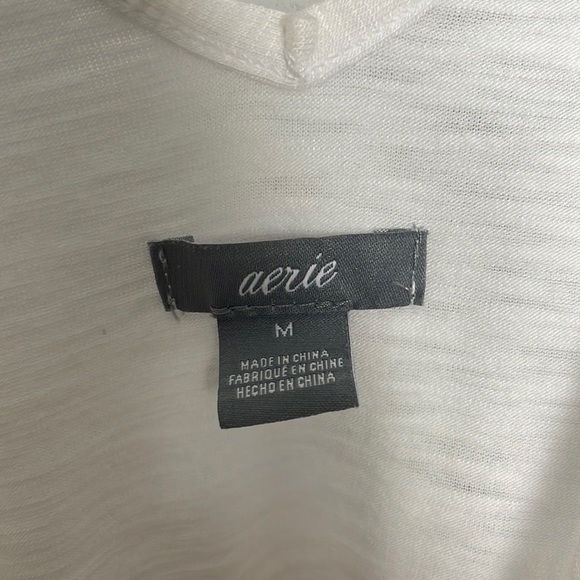 Aerie/AEO white cold shoulder top - Picture 5 of 6